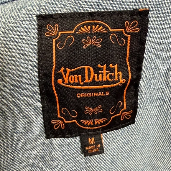 Von Dutch Blue Jean Jacket. Size M.